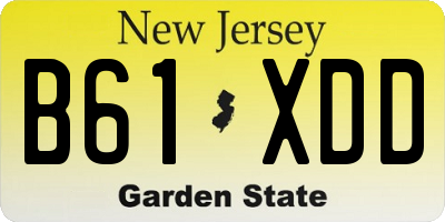 NJ license plate B61XDD