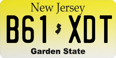 NJ license plate B61XDT