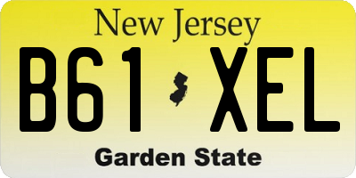 NJ license plate B61XEL