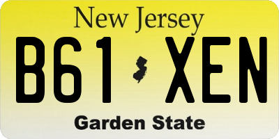 NJ license plate B61XEN