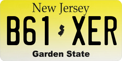 NJ license plate B61XER