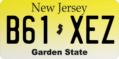 NJ license plate B61XEZ