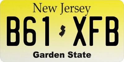 NJ license plate B61XFB