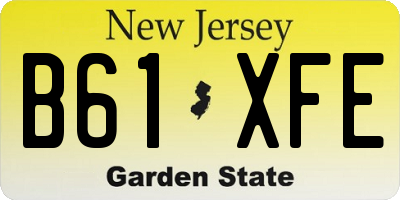 NJ license plate B61XFE