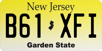 NJ license plate B61XFI