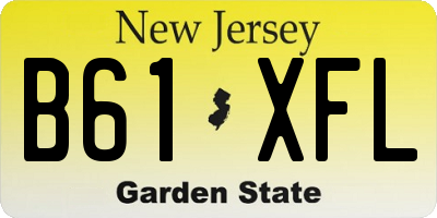 NJ license plate B61XFL