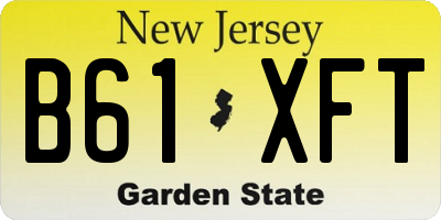 NJ license plate B61XFT