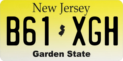 NJ license plate B61XGH