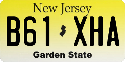 NJ license plate B61XHA
