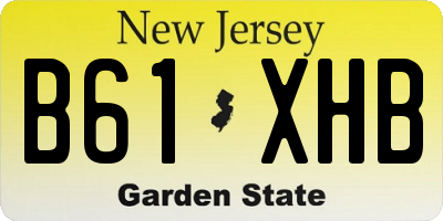 NJ license plate B61XHB