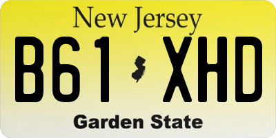 NJ license plate B61XHD