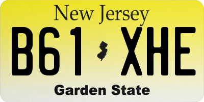 NJ license plate B61XHE