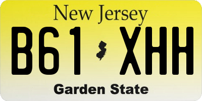 NJ license plate B61XHH