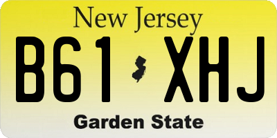 NJ license plate B61XHJ