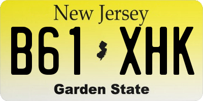 NJ license plate B61XHK