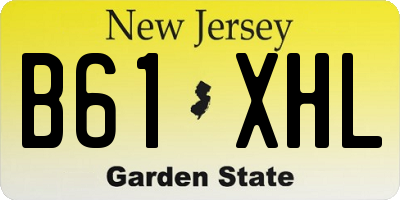 NJ license plate B61XHL
