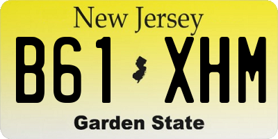 NJ license plate B61XHM