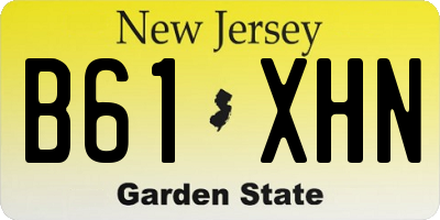 NJ license plate B61XHN