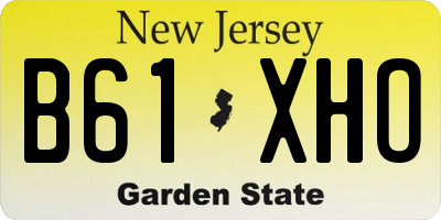 NJ license plate B61XHO