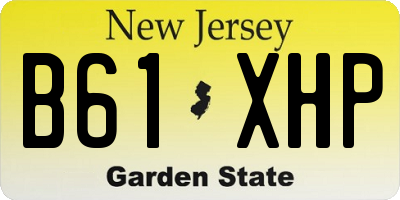 NJ license plate B61XHP