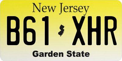 NJ license plate B61XHR