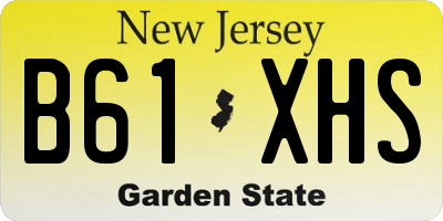 NJ license plate B61XHS