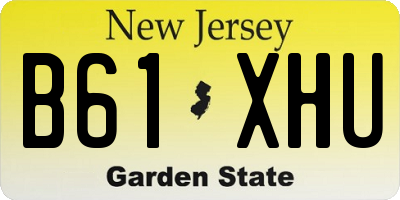 NJ license plate B61XHU