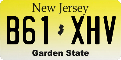 NJ license plate B61XHV