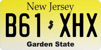 NJ license plate B61XHX