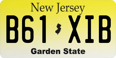 NJ license plate B61XIB