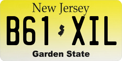 NJ license plate B61XIL