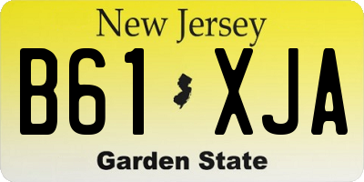 NJ license plate B61XJA