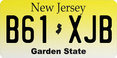 NJ license plate B61XJB