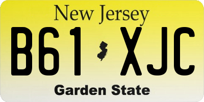 NJ license plate B61XJC