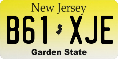 NJ license plate B61XJE