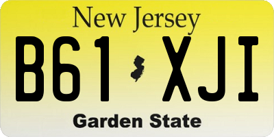 NJ license plate B61XJI