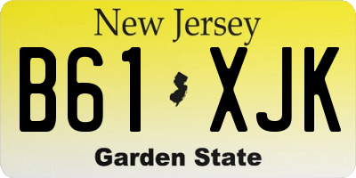 NJ license plate B61XJK
