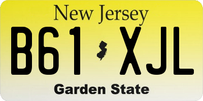 NJ license plate B61XJL
