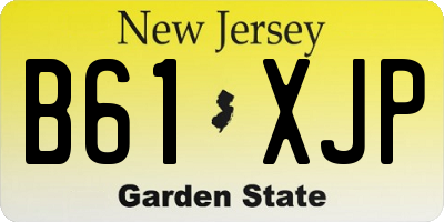 NJ license plate B61XJP