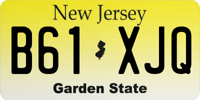 NJ license plate B61XJQ