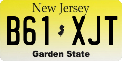 NJ license plate B61XJT