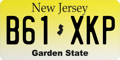 NJ license plate B61XKP