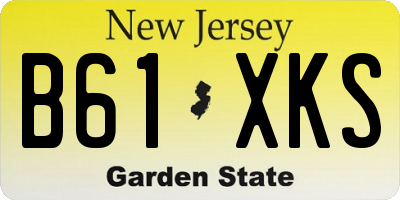 NJ license plate B61XKS