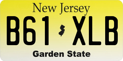 NJ license plate B61XLB