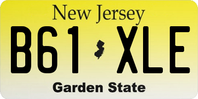 NJ license plate B61XLE