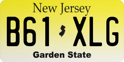 NJ license plate B61XLG