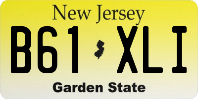 NJ license plate B61XLI