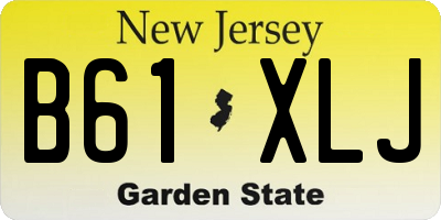 NJ license plate B61XLJ