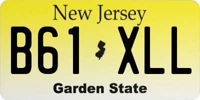 NJ license plate B61XLL
