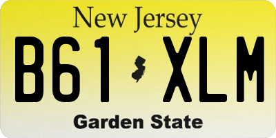 NJ license plate B61XLM